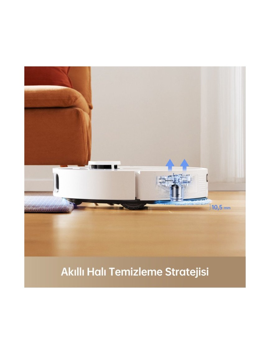 Dreame L10s Pro Ultra Heat Robot Süpürge Beyaz, 7.000PA Emiş Gücü,